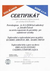EDILKAMIN - certifikát